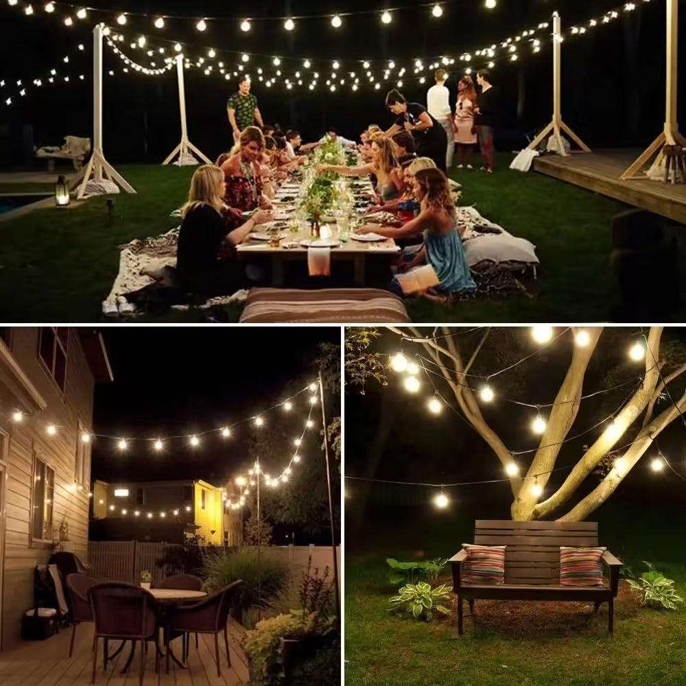 Solar fairy lights LED 20–100 bulbs outdoor