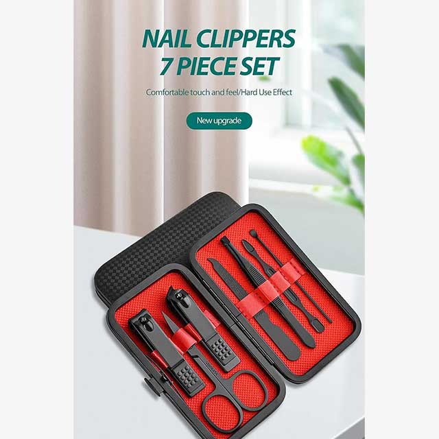 7-Piece Manicure Tool Set for Unisex – Professional Nail Care Kit for Home & Travel