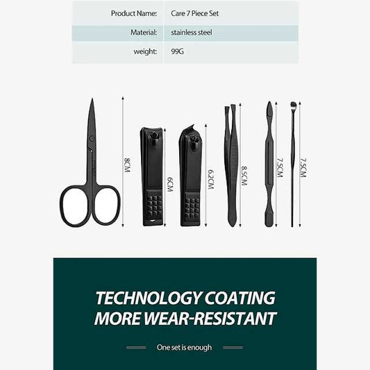 7-Piece Manicure Tool Set for Unisex – Professional Nail Care Kit for Home & Travel