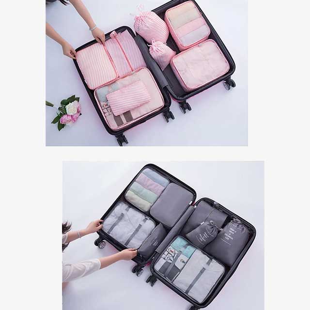 7-Piece Set Portable Luggage Organizer