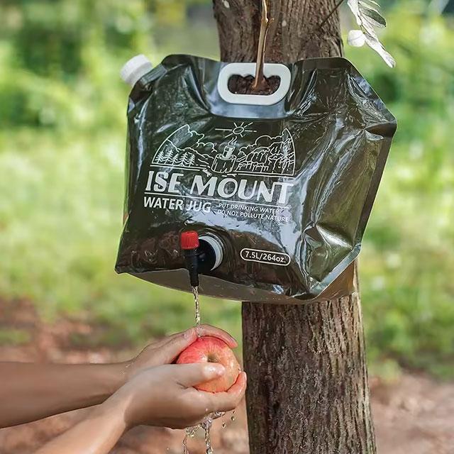 7.5L Foldable Camping Water Container with Faucet – Portable BPA-Free Water Storage Bag for Hiking, Picnic, Travel & Emergency Use