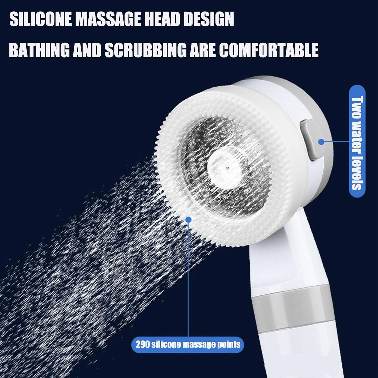 Blue basic model,Portable Camping Shower,No Need to Plug in,USB Charging Power Supply,Equipped with 6000 mAh Large Battery,Can be Used for Outdoor Shower,Outdoor Car Washing