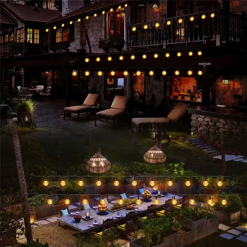 Solar fairy lights LED 20–100 bulbs outdoor