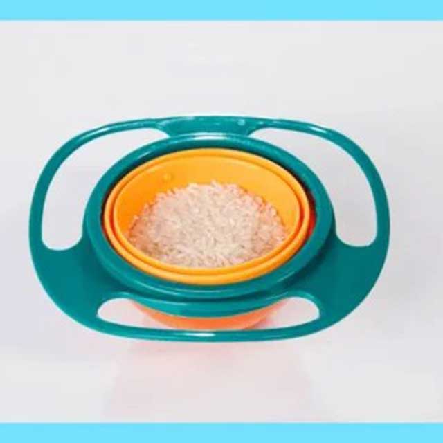 Baby Tableware Food-Grade Gyro Bowl – Spill-Proof, Non-Tip Design for Easy Feeding