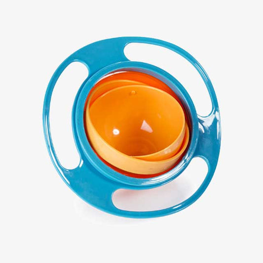 Baby Tableware Food-Grade Gyro Bowl - Spill-Proof, Non-Tip Design for Easy Feeding