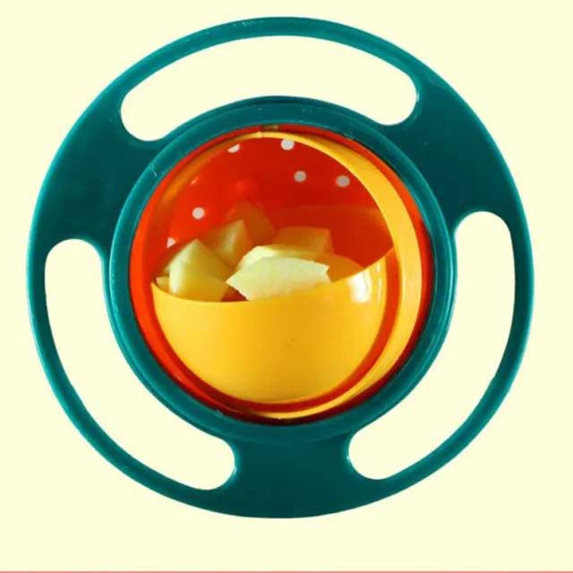 Baby Tableware Food-Grade Gyro Bowl – Spill-Proof, Non-Tip Design for Easy Feeding