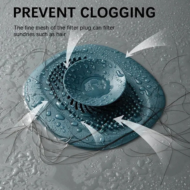 Bathroom Silicone Sink Drain Protector for Floor – Anti-Clog, Waterproof, Easy to Install
