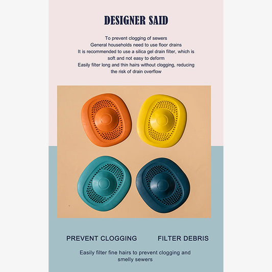 Bathroom Silicone Sink Drain Protector for Floor – Anti-Clog, Waterproof, Easy to Install