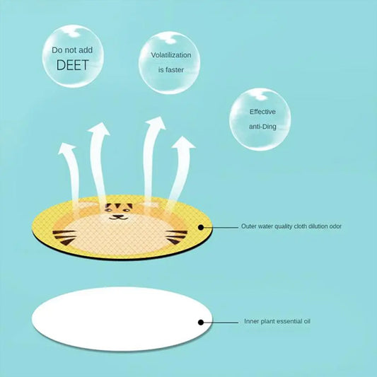 Cartoon Mosquito Patch Stickers – Fun & Effective Mosquito Repellent for Kids and Adults