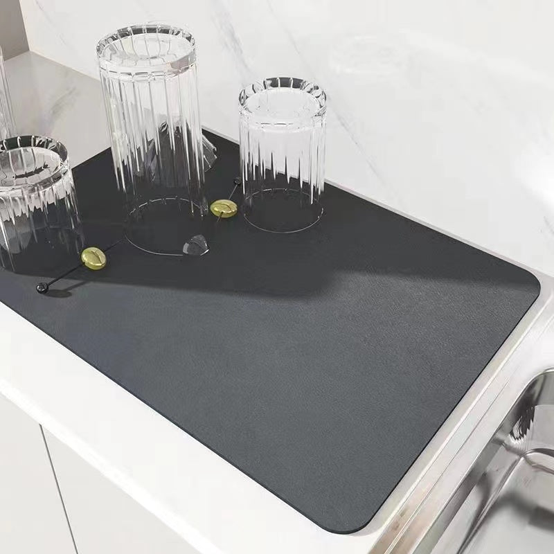 Coffee Machine Placemat Kitchen Water Absorbent Pad Diatomite Drying Dishes Drain Mat for Kitchen Sink Countertop Protector