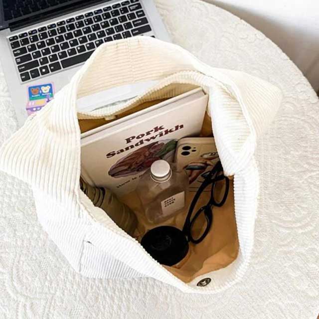 Corduroy Casual Women’s Solid Shoulder Bag – Stylish and Comfortable Everyday Handbag