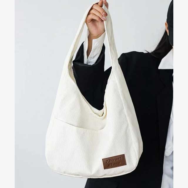 Corduroy Casual Women’s Solid Shoulder Bag – Stylish and Comfortable Everyday Handbag