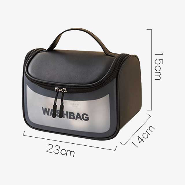 Large Capacity Portable Waterproof Transparent PVC Women Cosmetic Bag – Travel Organizer for Makeup & Toiletries