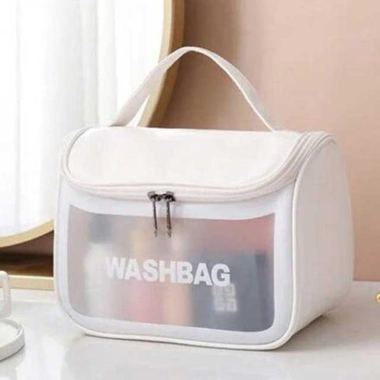 Large Capacity Portable Waterproof Transparent PVC Women Cosmetic Bag – Travel Organizer for Makeup & Toiletries