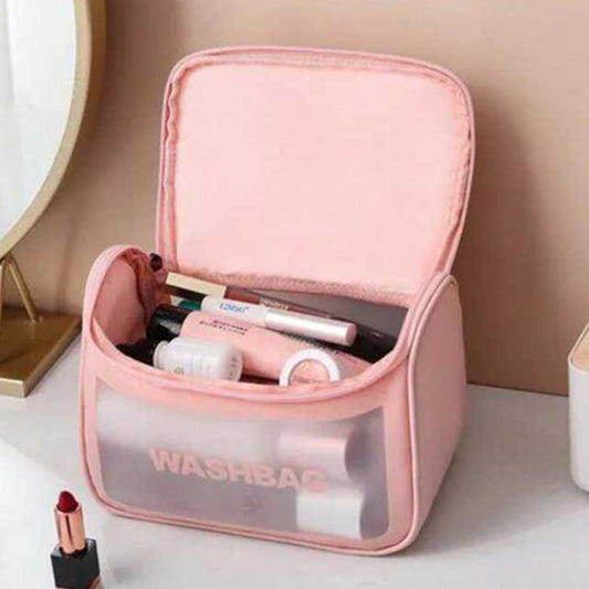 Large Capacity Portable Waterproof Transparent PVC Women Cosmetic Bag – Travel Organizer for Makeup & Toiletries