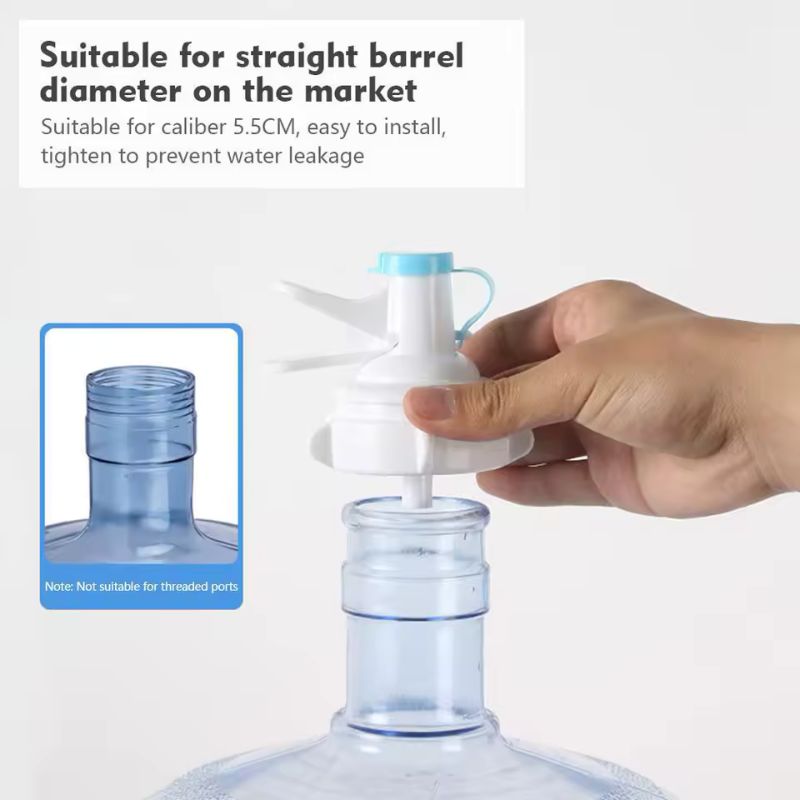 White Detachable Bottled Water Stand with Manual Dispenser Faucet – Folding Mineral Water Bucket Rack – Portable Heavy-Duty Water Jug Holder for Home & Office