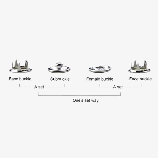 Hole Punch Tool Kit with 100 Silver Metal Eyelets – Durable Punching Kit for Fabric, Leather & Craft Projects