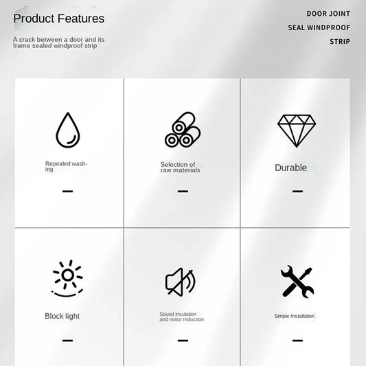 Flexible Door Bottom Sealing Strip Stopper – Weatherproof Door Seal for Noise, Draft & Dust Prevention