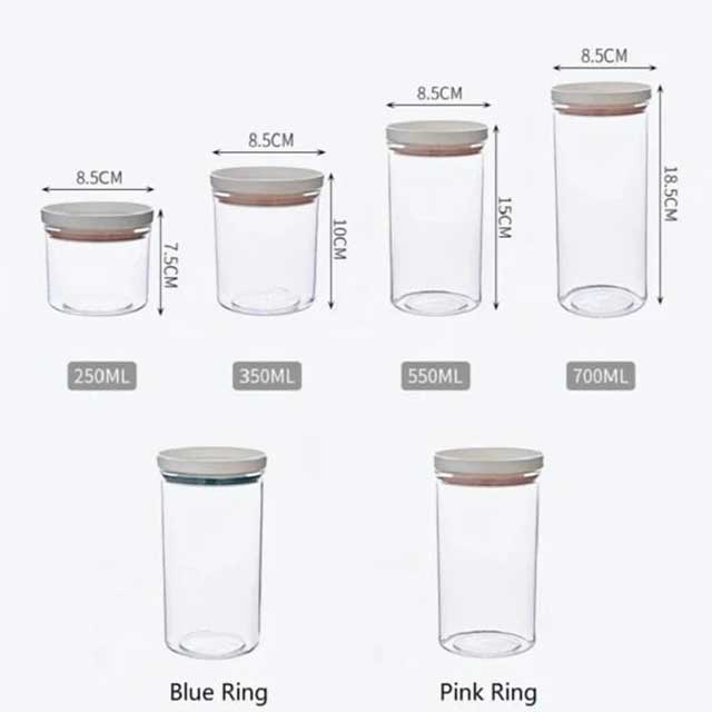 250/350/550/700ML Food Storage Round Plastic Container – Leak-Proof, BPA-Free Lids for Kitchen & Pantry Organization