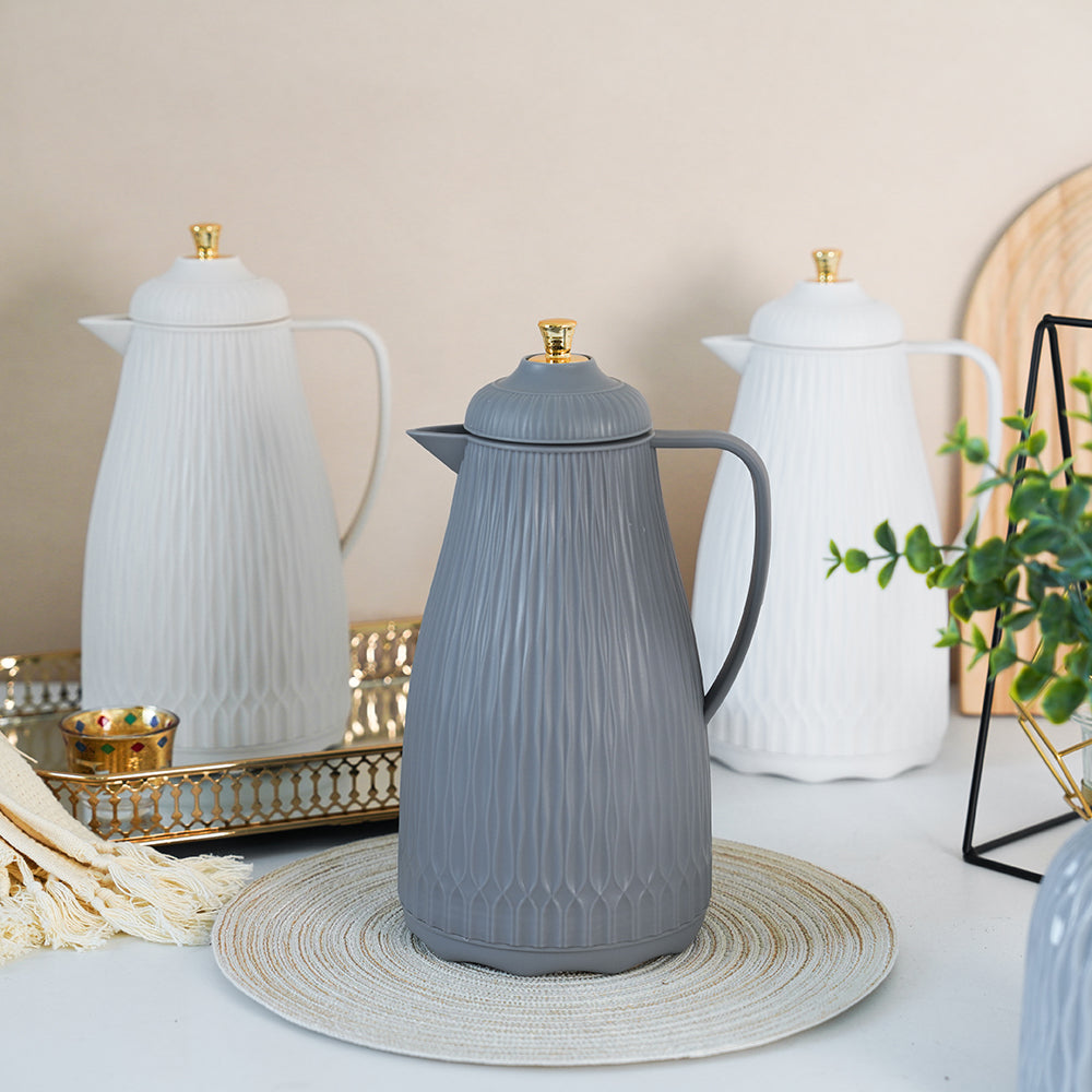 1000ml Arabic Style Vacuum Flask – Glass Liner Thermal Coffee & Tea Jug, Insulated Hot & Cold Beverage Carafe for Home & Office