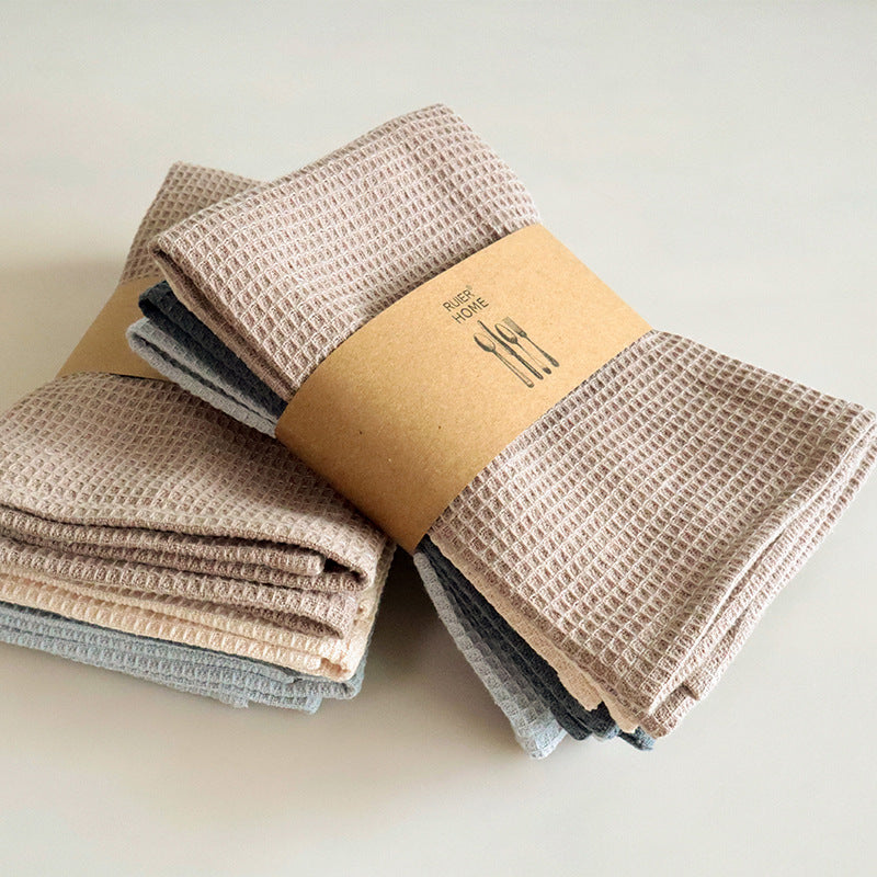 100% Cotton Waffle Weave Kitchen Dish Towel – Ultra Absorbent Reusable Drying Cloth for Dishes, Glassware & Kitchen Cleaning