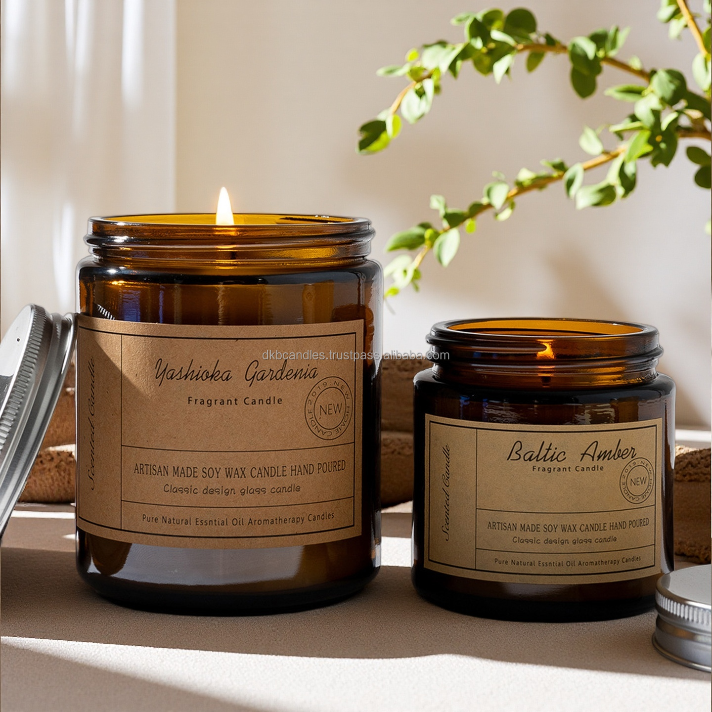 Vanilla Scented Candle – Long-Lasting Aromatherapy Candle with Lead-Free Cotton Wick for Home, Spa, Yoga & Relaxation