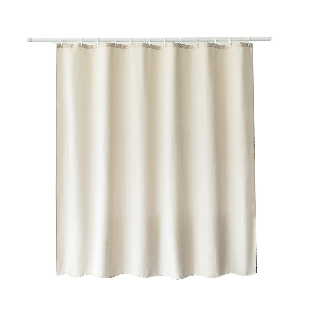 Waterproof Linen Shower Curtain – Modern Polyester Fabric Bathroom Curtain, Mildew & Water-Resistant Bath Partition