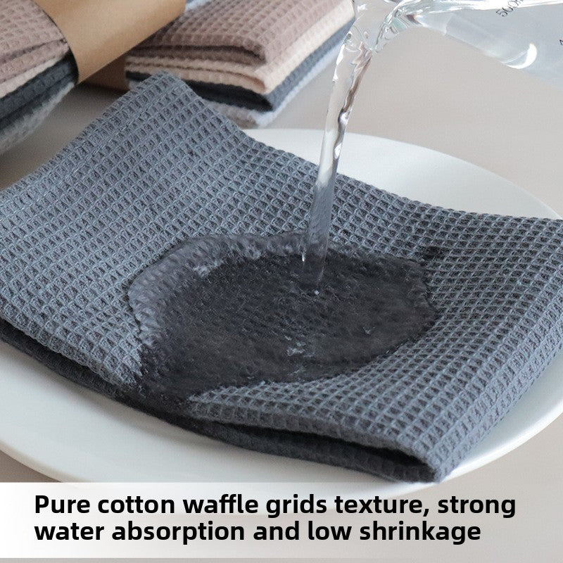100% Cotton Waffle Weave Kitchen Dish Towel – Ultra Absorbent Reusable Drying Cloth for Dishes, Glassware & Kitchen Cleaning