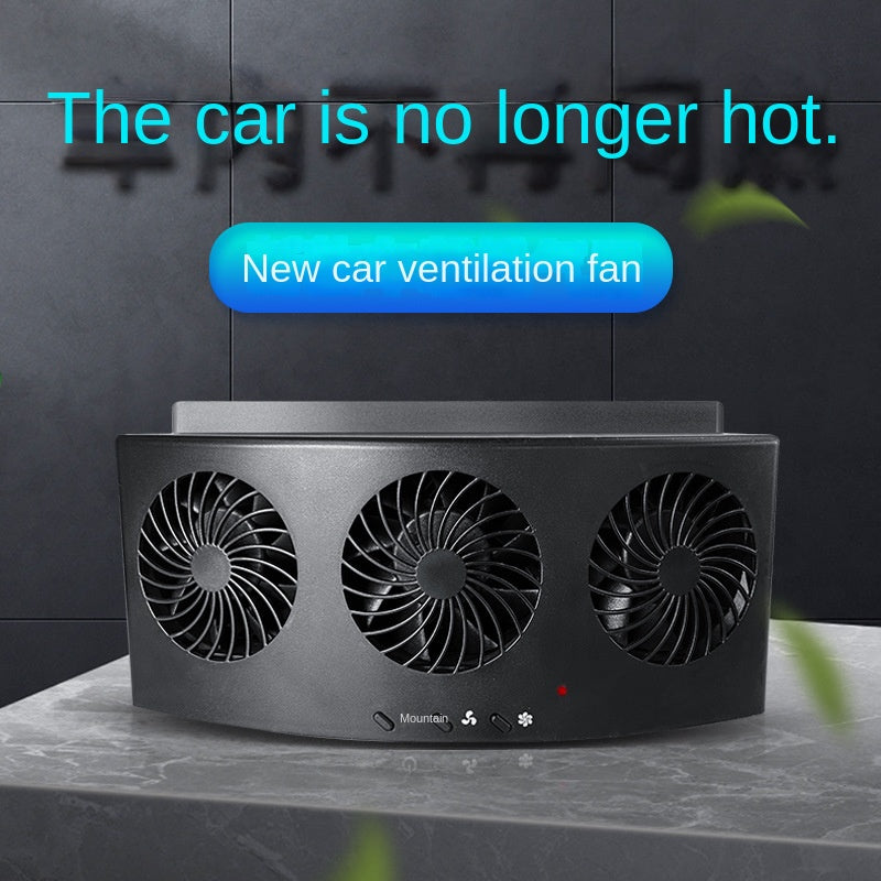 Triple Car Cooling Fan – Dashboard USB Rechargeable Cooling Fan with 3-Speed Airflow, Odor Removal & Interior Air Circulation for Cars, SUVs & Trucks