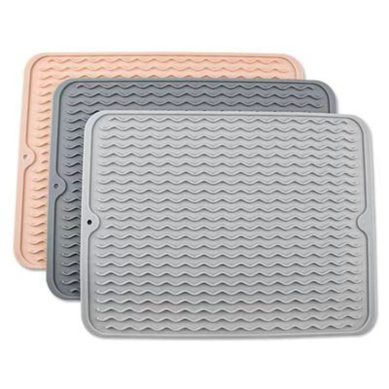 Heat-Resistant Silicone Drying Mat – Non-Slip Kitchen Dish Drying Pad for Dishes, Glasses, Cups & Countertop Protection