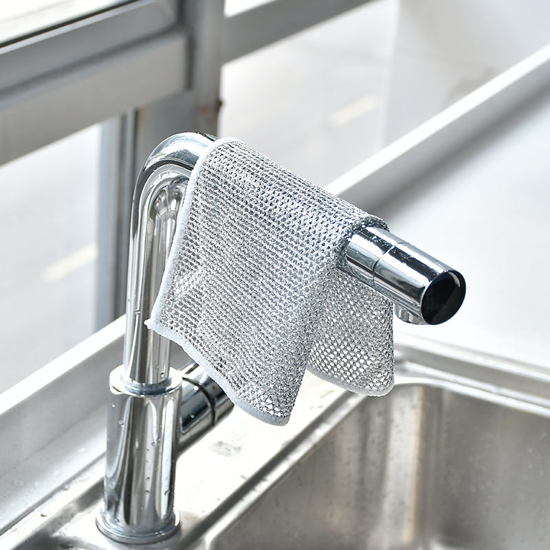 24×24cm Kitchen Scrubbing Cleaning Cloth – Reusable Non-Scratch Dish, Pot & Pan Cleaning Mesh Cloth for Kitchen & Household Cleaning