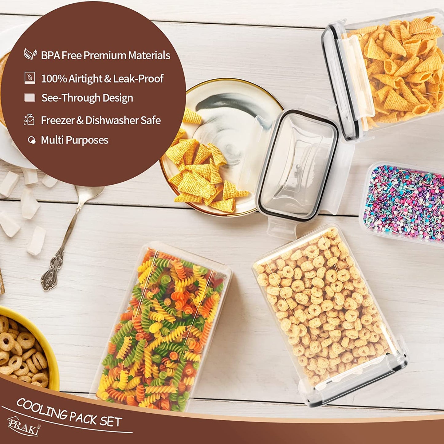 24-Piece BPA-Free Airtight Food Storage Container Set – Leakproof Kitchen Pantry Organizers for Cereal, Pasta, Flour & Dry Food