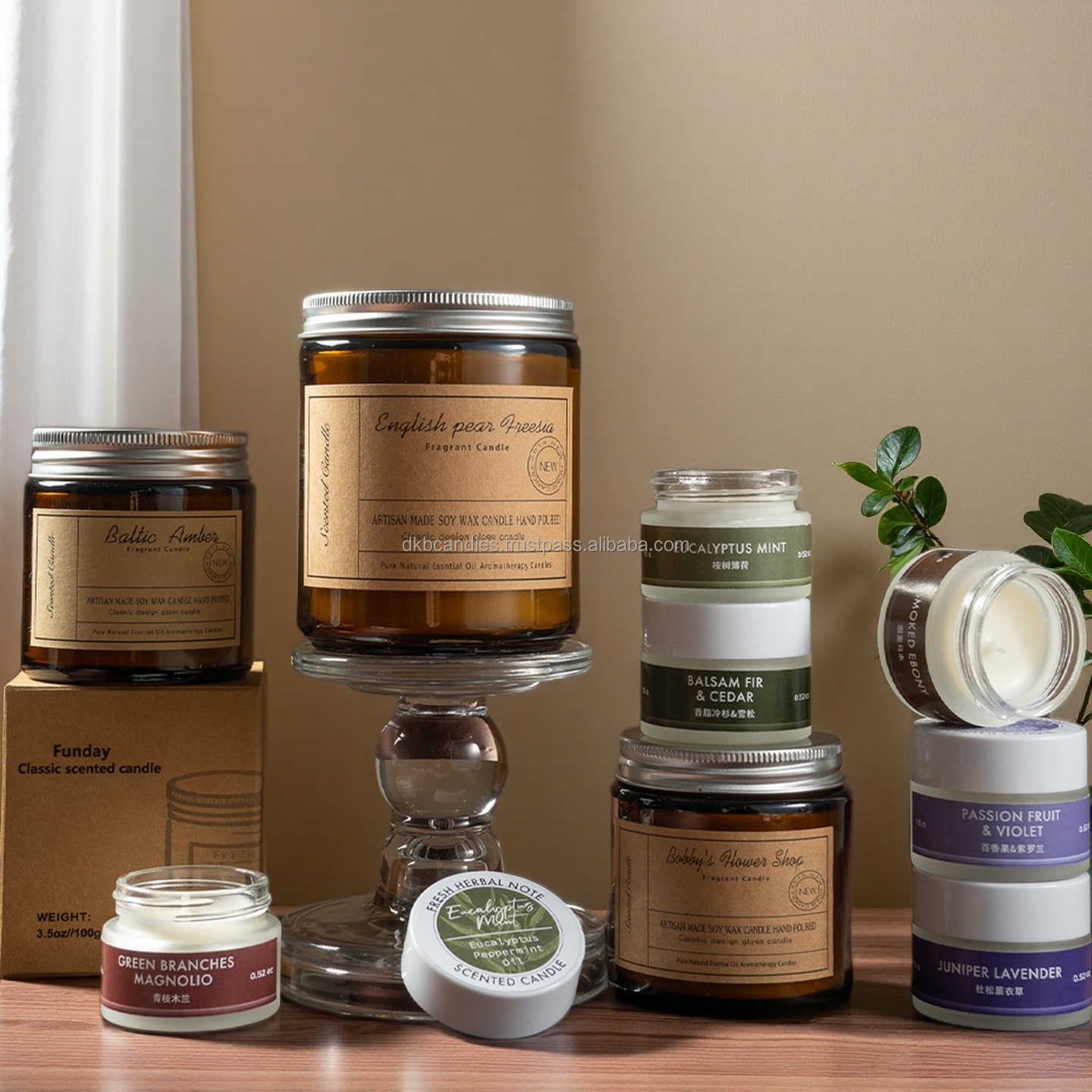 Vanilla Scented Candle – Long-Lasting Aromatherapy Candle with Lead-Free Cotton Wick for Home, Spa, Yoga & Relaxation