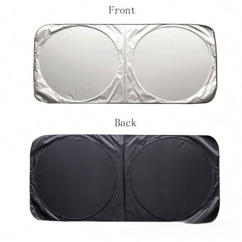 Universal Foldable Car Windshield Sunshade – Reflective UV Protection Sun Shield, Heat Resistant Front Windshield Cover (150 × 70 cm)