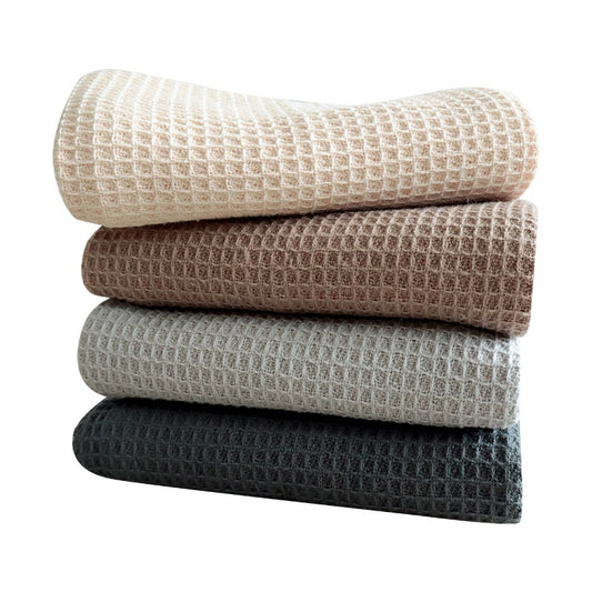 100% Cotton Waffle Weave Kitchen Dish Towel – Ultra Absorbent Reusable Drying Cloth for Dishes, Glassware & Kitchen Cleaning