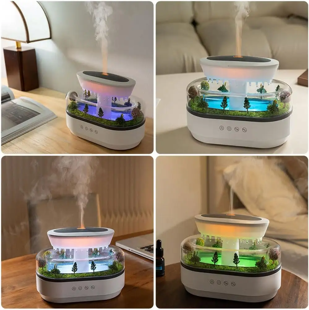 Rechargeable Oud Aroma Diffuser – Wireless Type-C Essential Oil Diffuser & Humidifier with Rotating Mist, Ambient LED Light for Home, Office & Bedroom