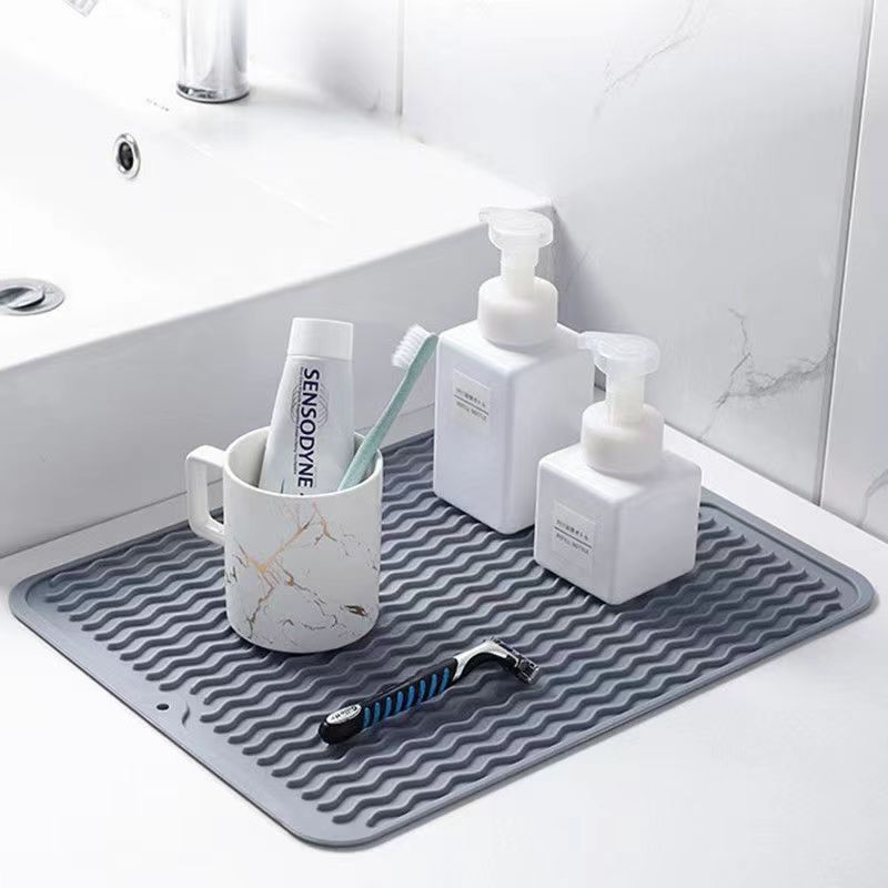 Heat-Resistant Silicone Drying Mat – Non-Slip Kitchen Dish Drying Pad for Dishes, Glasses, Cups & Countertop Protection