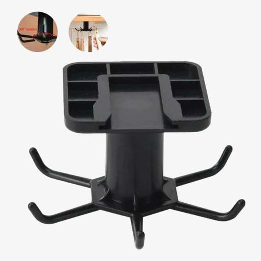 Kitchen Wall-Mounted Rotating Kitchenware Organizer – Space-Saving Storage Solution for Utensils and Tools