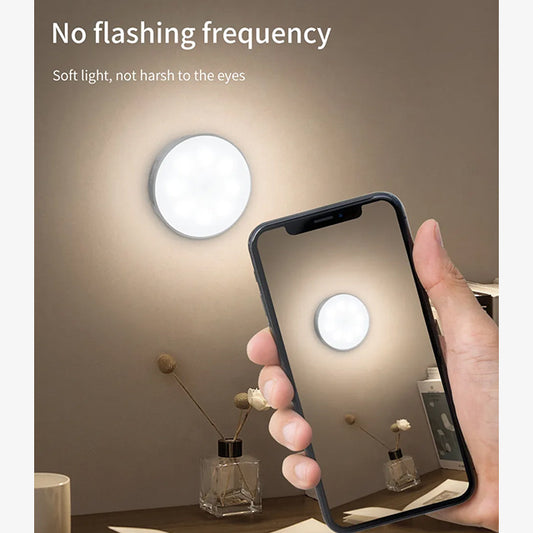 LED Motion Sensor Night Light with 2 Color Modes – USB Rechargeable Indoor Lighting for Home, Bedroom, Hallway