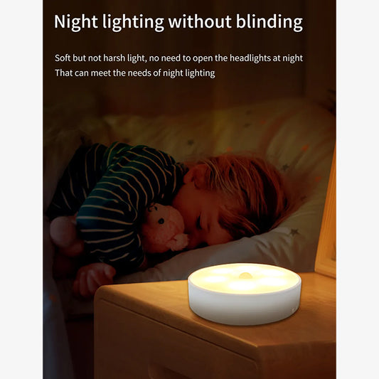 LED Motion Sensor Night Light with 2 Color Modes – USB Rechargeable Indoor Lighting for Home, Bedroom, Hallway