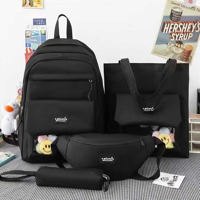 Large Capacity Four-Piece Set Schoolbag - Durable, Spacious Backpack for Kids & Students