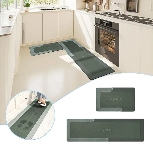 2 Pcs/Set Long Kitchen Waterproof Mats (50x180cm & 50x80cm) – Anti-Slip, Durable Floor Protector