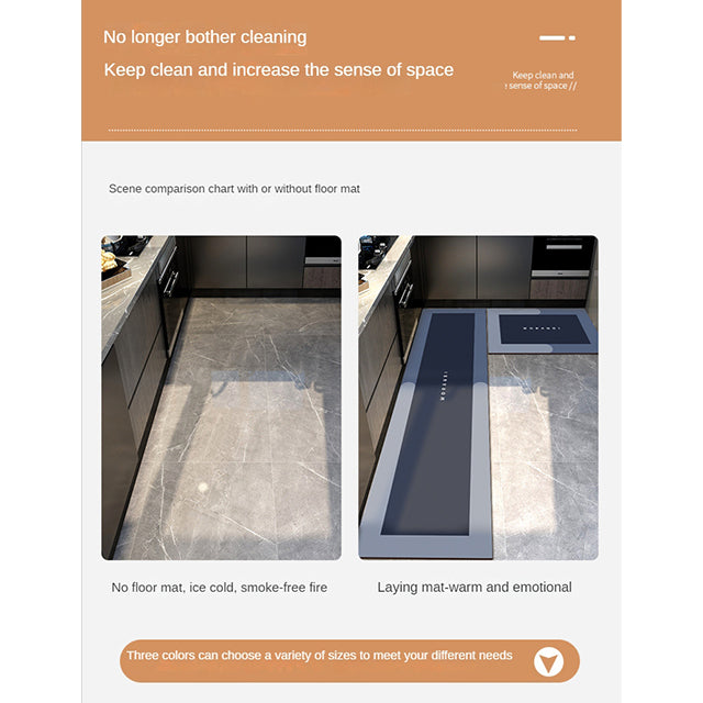 2 Pcs/Set Long Kitchen Waterproof Mats (50x180cm & 50x80cm) – Anti-Slip, Durable Floor Protector
