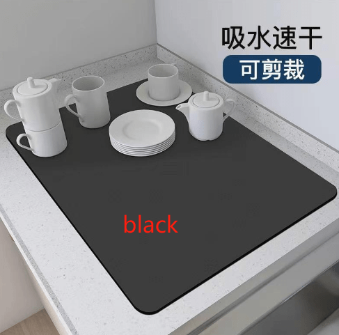 Coffee Machine Placemat Kitchen Water Absorbent Pad Diatomite Drying Dishes Drain Mat for Kitchen Sink Countertop Protector