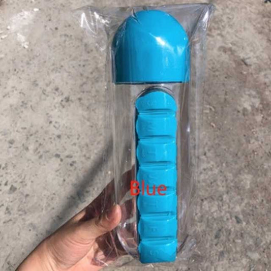 Portable Plastic Medicine Bottle 2-in-1 - Convenient Travel Pill Dispenser &amp; Storage Container