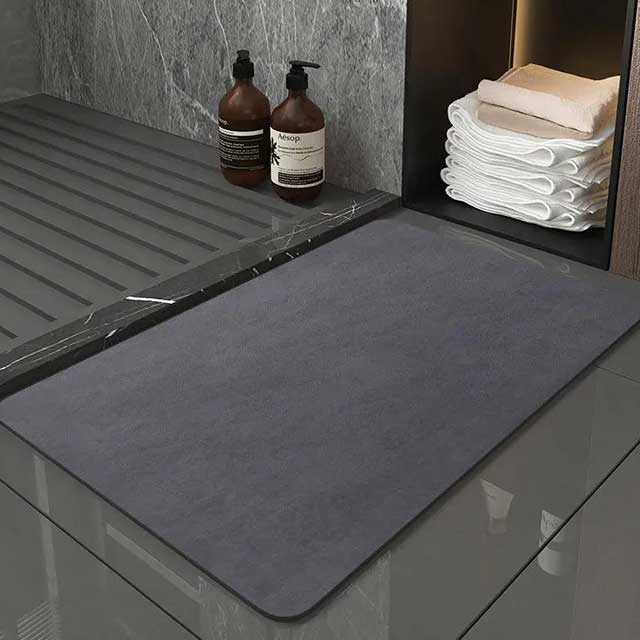 40x60cm Rectangular Absorbent Anti-Slip Rubber Quick Dry Bath Mat – Soft, Durable Bathroom Rug for Comfort & Safety
