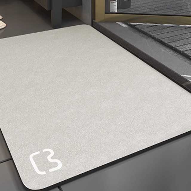 سجادة حمام مستطيلة الشكل مانعة للانزلاق مصنوعة من المطاط، مقاس 50 × 80 سم - سريعة الجفاف وماصة للماء