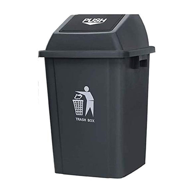 Rectangular Flip-Top Trash Can – Durable Plastic Bin for Hotels, Restaurants, Homes & Outdoor Use