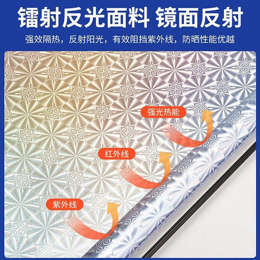 Retractable Car Front & Rear Window Sunshade – Windshield Sun Shade Cover for UV Protection & Privacy