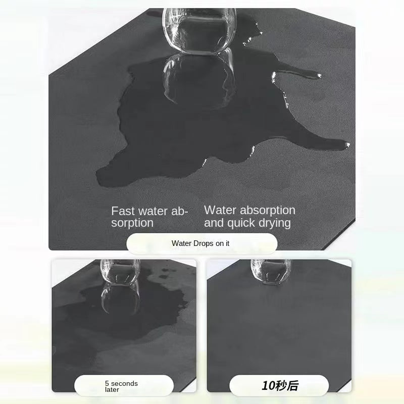 Coffee Machine Placemat Kitchen Water Absorbent Pad Diatomite Drying Dishes Drain Mat for Kitchen Sink Countertop Protector
